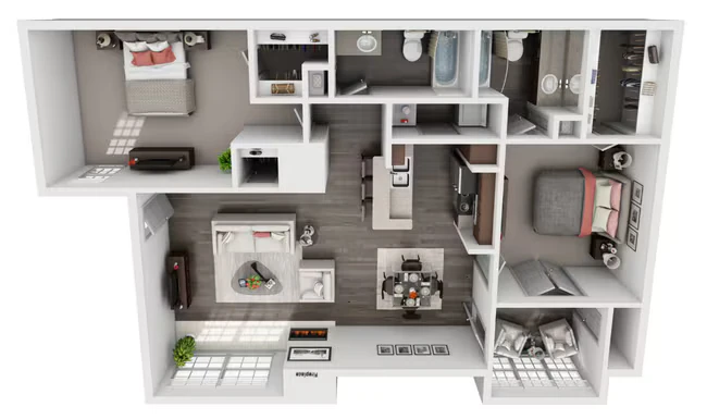 B2 Balcony 1007 floor plan